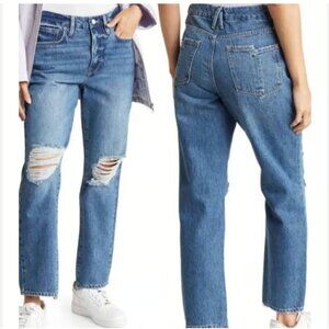 Good American Good Vintage Distressed Indigo Jeans